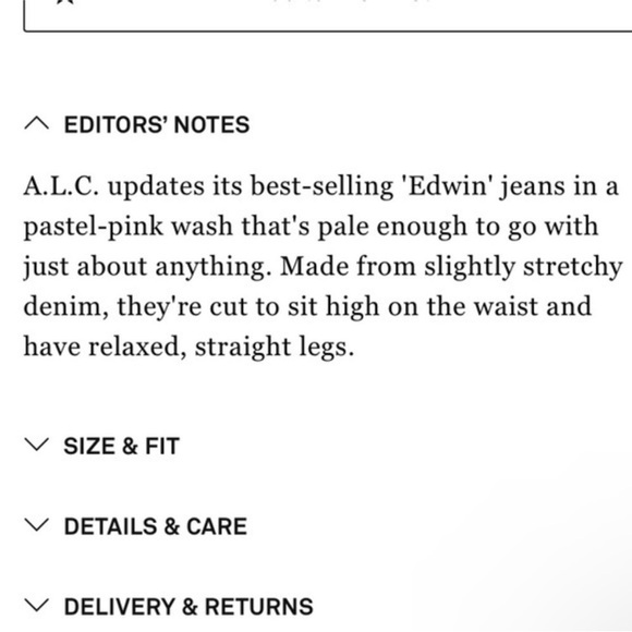 A.L.C Edwin Jeans Pastel Pink - size 0 - Picture 7 of 7